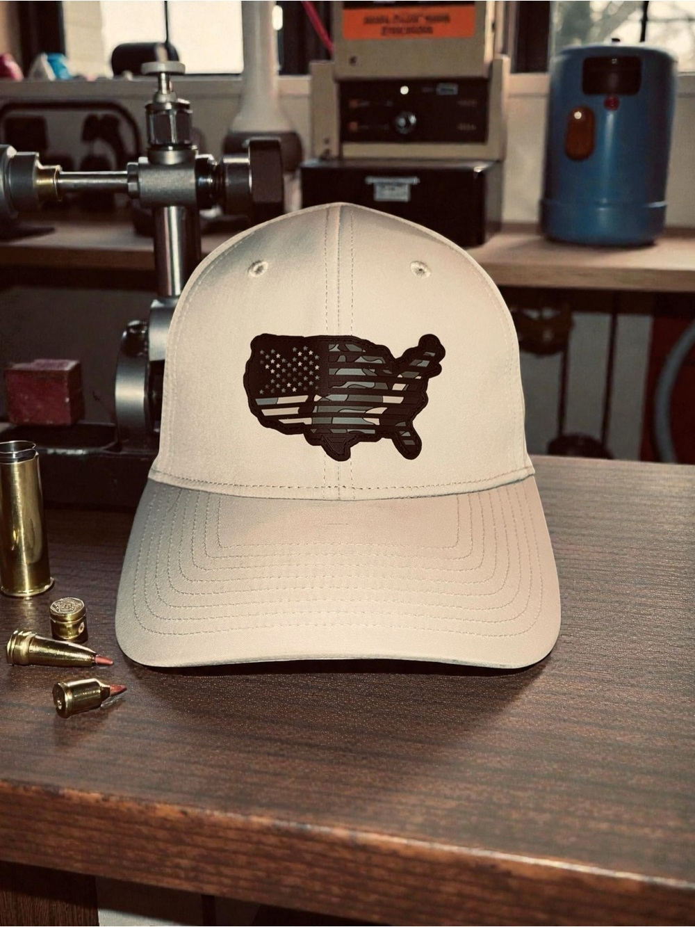Highland Tactical Camo American Flag USA Map Hat Adjustable